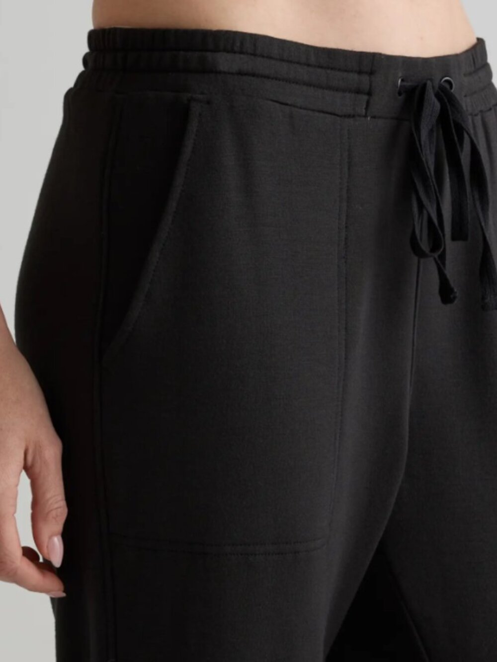 Quince SuperSoft Fleece Joggers Black XL NWT - Picture 2 of 4